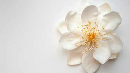 A jasmine flower with intricate textures