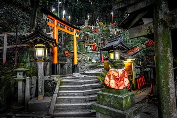 Gardinen Enchanting night at fushimi inari shrine © tiero