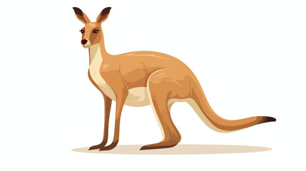Australian kangaroo icon 2d flat cartoon vactor ill