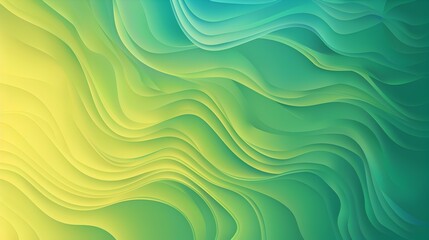 Captivating Gradient Waves of Deep Teal and Vibrant Lime Evoking Dynamic Energy and Movement