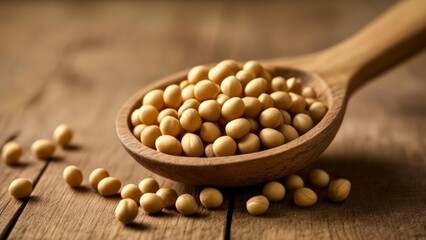  A bowl of golden sesame seeds on a wooden surface