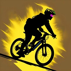 silhouette of a biker
