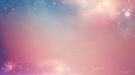 Ethereal starry glow background with a soft gradient from pink to blue and delicate sparkling light effects creating a magical celestial atmosphere.
