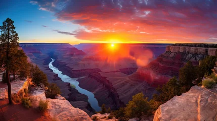 Schilderijen op glas canyon sunset. © Shades3d