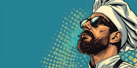 A discerning chef critically tasting and judging the cuisine at a prominent culinary jamboree event