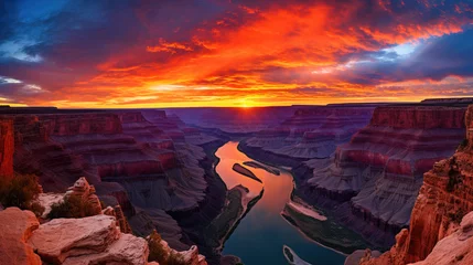 Deurstickers canyon sunset. © Shades3d