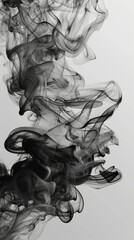 Abstract black and white smoke patterns