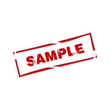 Free sample red sticker image with hi-res rendered artwork that could be used for any graphic design. 