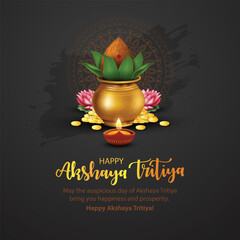 happy Akshaya Tritiya of India. abstract vector illustration design - obrazy, fototapety, plakaty