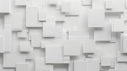 thick white layered paper art. A few larger squares throughout. extremely detailed and realistic, soft drop shadows, octane render, hyperrealistic,