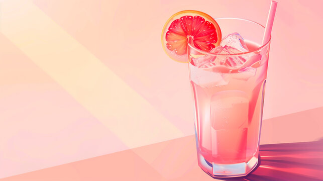 Refreshing summer grapefruit juice