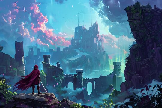 a concept art for a fantasy-themed video game.