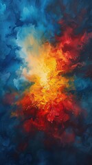 Vibrant abstract explosion of colors