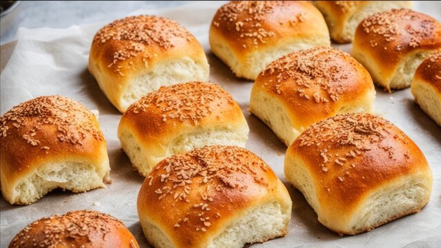 Delicious buns with a golden crust.