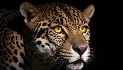 A-Jaguar-With-Its-Golden-Eyes-Glinting-In-The-Dark- 2