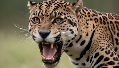 A-Jaguar-With-Its-Fur-Bristling-In-Aggression- 3