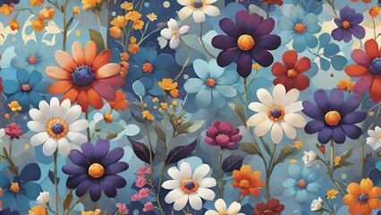 Botanical Bliss: A Symphony of Colorful Floral Patterns