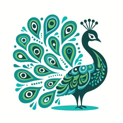 peacock feather vector