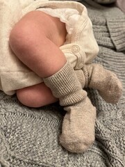 Small children's feet in socks