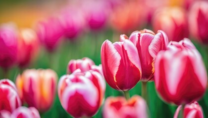 Vibrant tulip field in bloom - 782281416