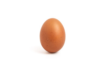 single chicken egg isolated on white background