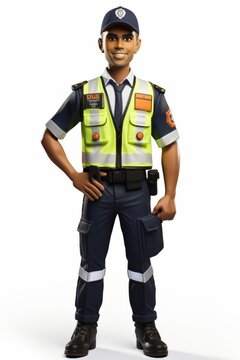 3D model of a security guard