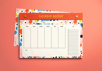 Calendar Mockup - obrazy, fototapety, plakaty