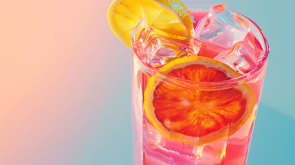 Refreshing summer grapefruit juice