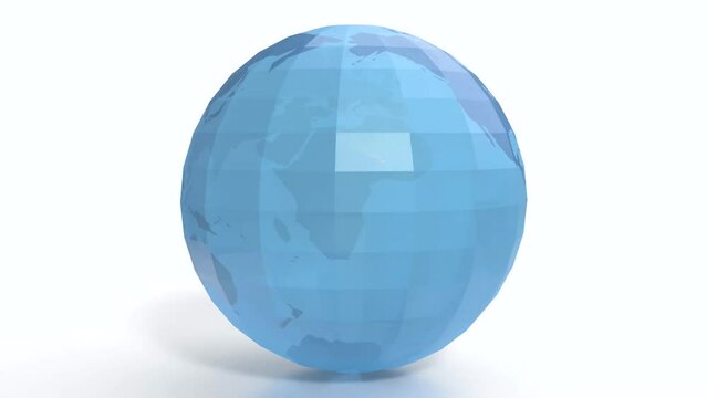 回転する地球の3Dモデル