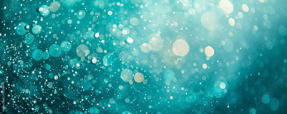 Poster abstract turquoise bokeh light background