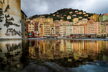 The beautiful old fishermen village of Camogli, nearby Genoa,