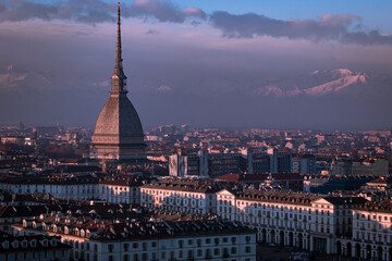 Turin Landscape from the Mont of Cappuccini terrace.