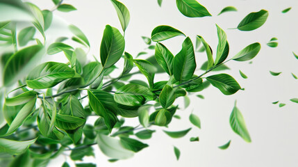 green leaves background, isolated, transparent