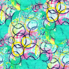 Abstract seamless pattern with acrylic painting. - 782289605