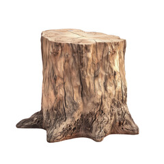 Close up of tree stump against a transparent backdrop