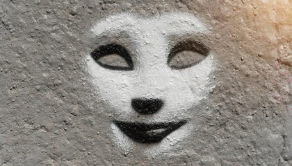 graffiti face on wall