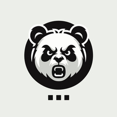 panda vector logo image