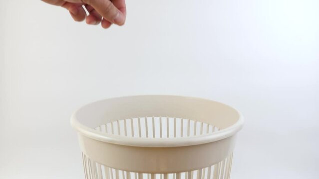 Throw used toothbrushes in the trash. Disposal of toothbrushes.