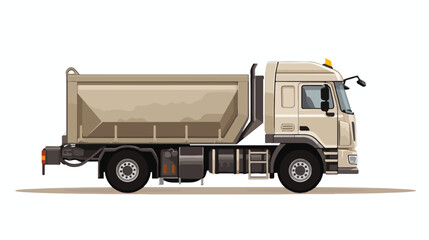 Beige truck without a trailer on a white background