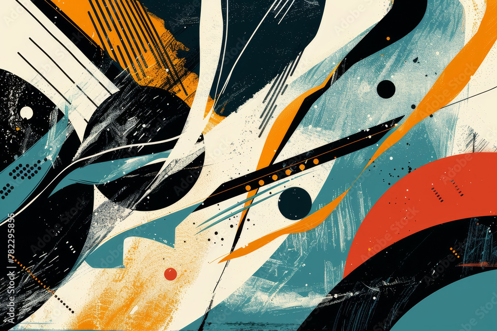 Poster Abstract Soccer Player Vector Design with Dynamic Shapes