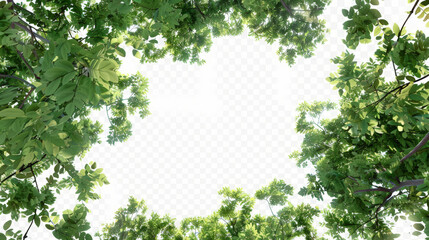 green leaves background on transparent background