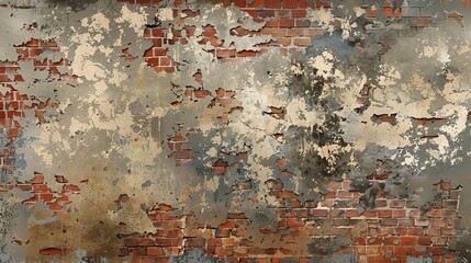Grunge Patterns: A vector design of a worn-out brick wall, featuring a grungy and urban aesthetic