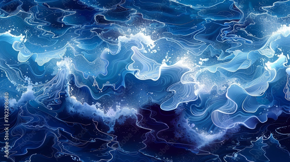 Aufkleber nature patterns: a vector illustration of patterns in waves
