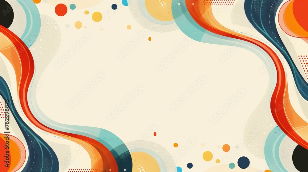 Poster patterned borders: a vector illustration of a border with a geometric pattern of interconnected shap