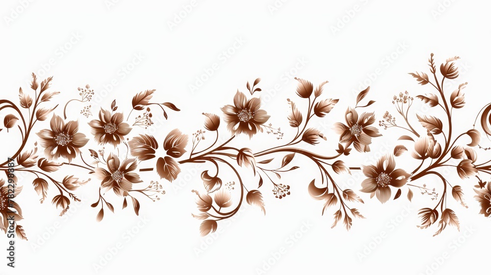 Poster patterned borders: a vector illustration of a border with intricate floral patterns