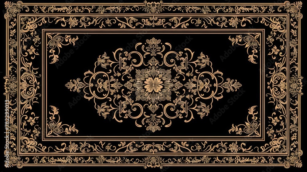 Poster patterned borders: an ornate vector frame with a pattern of intricate lace-like designs