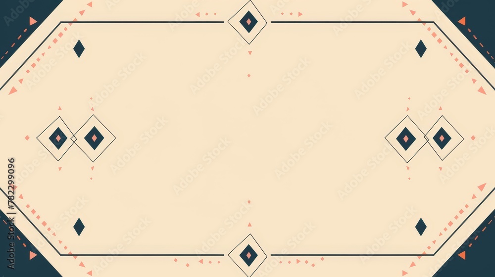Poster simple borders: a vector design featuring a border with a geometric diamond pattern
