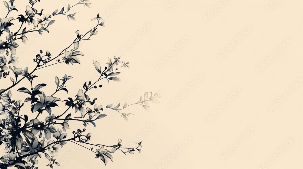 Poster simple borders: a vector design featuring a border with a floral motif