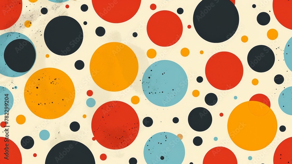 Poster textile patterns: a vector illustration of a polka dot pattern on textile
