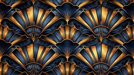Vintage Patterns: A vector illustration of a geometric Art Deco pattern